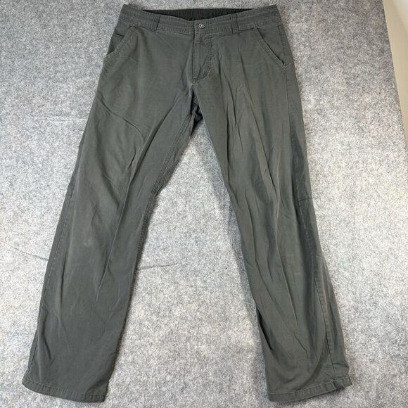 Kuhl Pants Mens 36X32 Pockets Stretch Straight Fit Gray Hiking Slax Workwear - Picture 1 of 13